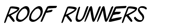 Roof Runners font preview